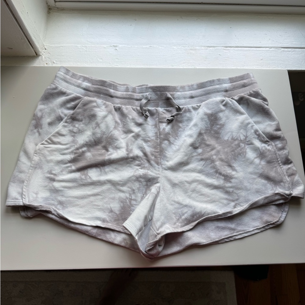 Tie-Dye Women’s Lounge Shorts - Light Gray - L